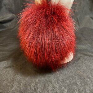 Red & Black Fur Keychain